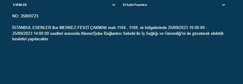 BEDAŞ İstanbul’un 22 ilçesinde elektriklerin kesileceğini duyurdu - Resim: 12
